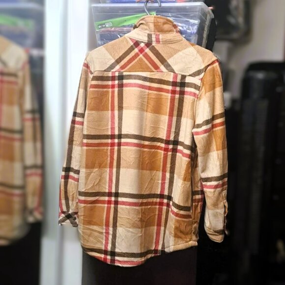 New Realtree Women's Sherpa Fleece Lined Buttoned Flannel Shirt Jacket/Shaket - Picture 3 of 6